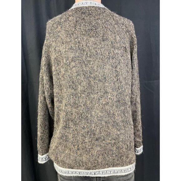 Vintage Men's Brown Alpaca Sweater/Pullover Sz L SKU 4768 - Picture 2 of 5